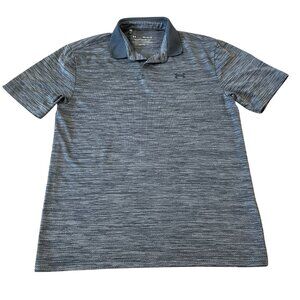 Under Armour Mens Medium Performance Polo Shirt Gray Short Sleeve